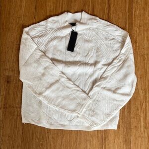 Banana Republic Cream Cable Knit Sweater
